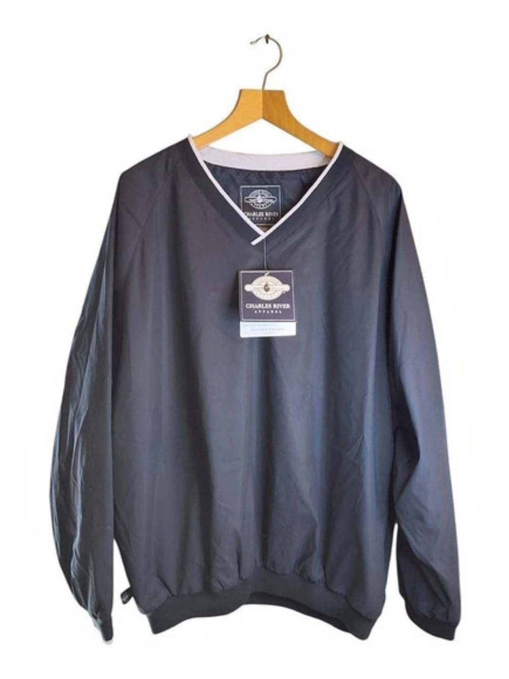 Charles River Apparel Legend Windshirt Men's Windshirt Black & White XXL NWT